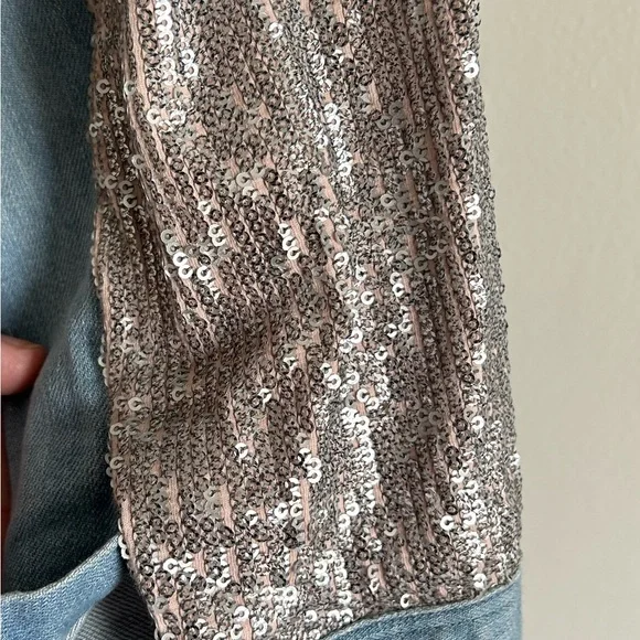 CHICOS YACHT ROCK DENIM SEQUINED JACKET 🔥👖 - Picture 6 of 7